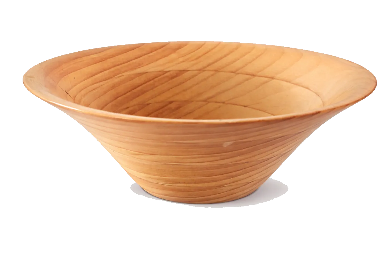Illustration of a completed segmented ring bowl made from white pine