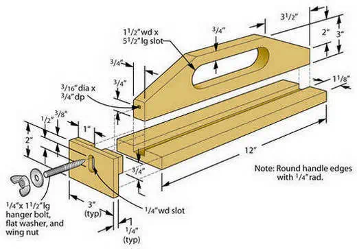 Push Shoe With Pop-Down Heel plan